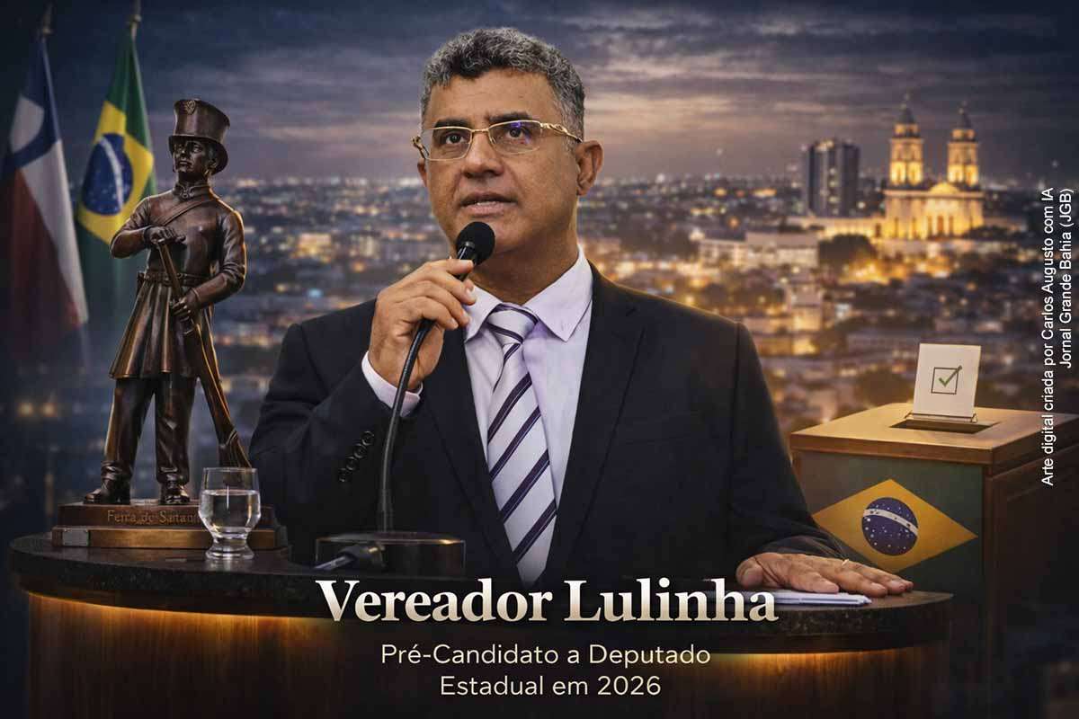 Luiz Augusto de Jesus, o Lulinha, consolidou trajetória política em Feira de Santana com base na origem popular, atuação parlamentar e alinhamento com o prefeito José Ronaldo, em seu quinto mandato. Reeleito em 2024 com 5.574 votos, destaca-se por leis voltadas à segurança e forte presença comunitária. Como pré-candidato a deputado estadual em 2026, busca ampliar sua atuação para o cenário estadual, enfrentando o desafio de expandir sua base eleitoral e influência política.