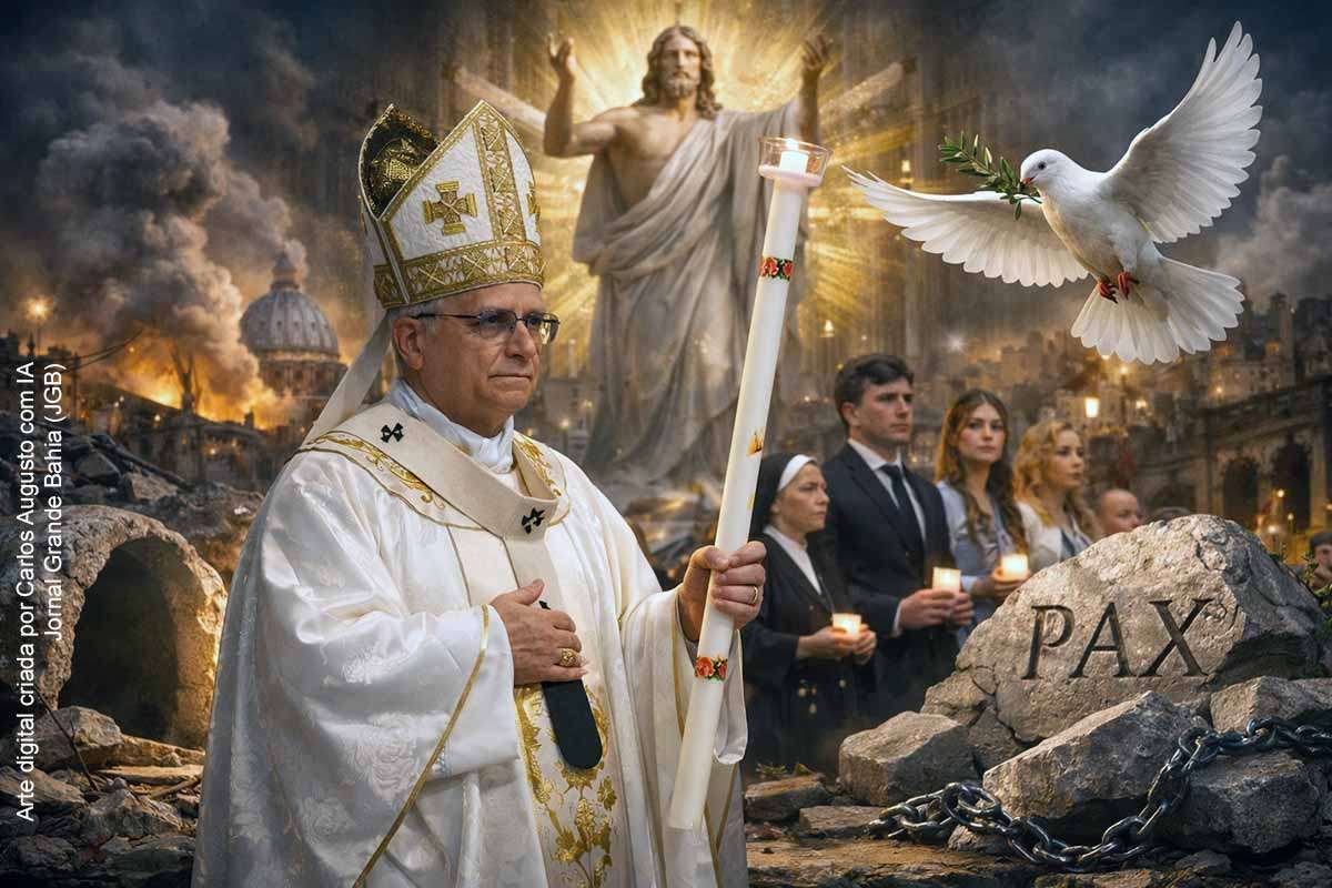 Papa Leão XIV preside a Missa da Vigília Pascal na Basílica de São Pedro e destaca a Ressurreição como fundamento da esperança cristã e da reconciliação entre os povos.