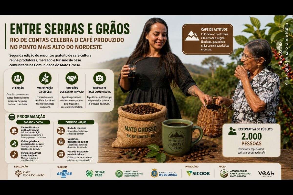 Evento gratuito reúne cafeicultores, especialistas, turistas e empreendedores da Chapada Diamantina.