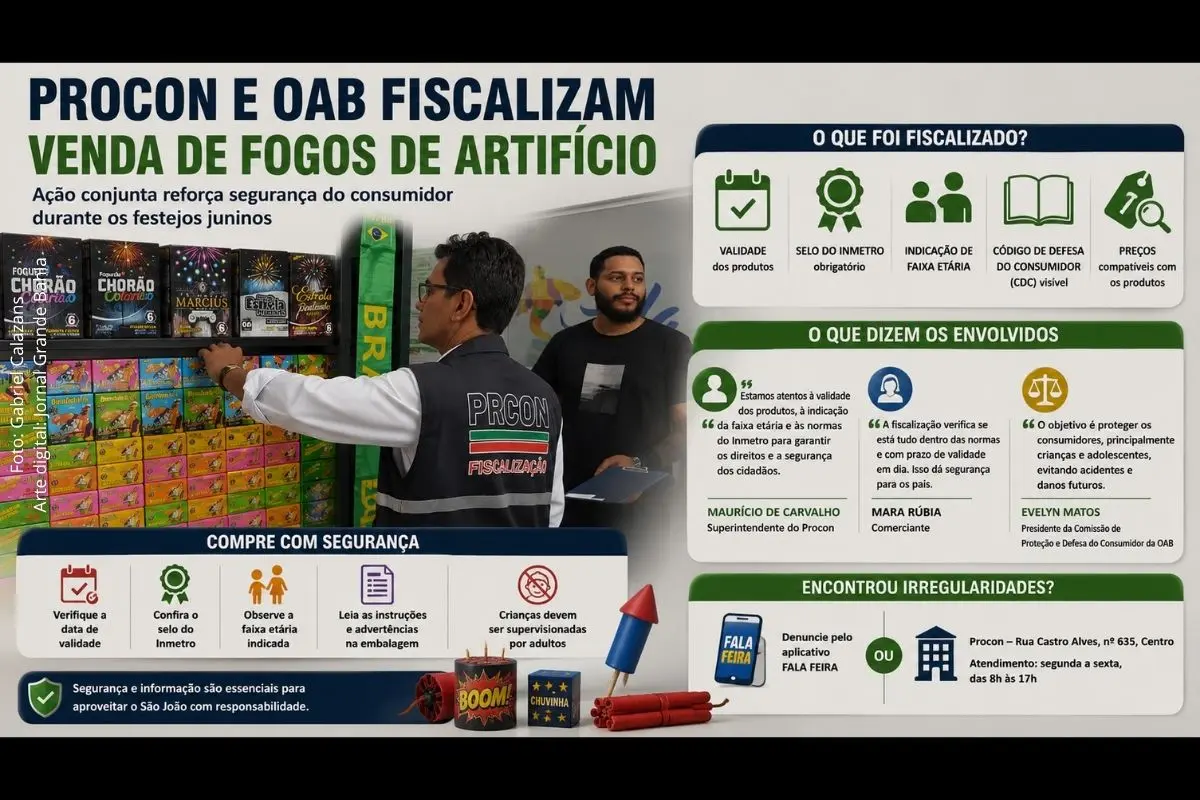 Operação verificou validade dos produtos, certificação do Inmetro, indicação de faixa etária e cumprimento das normas de proteção ao consumidor nos pontos de venda.