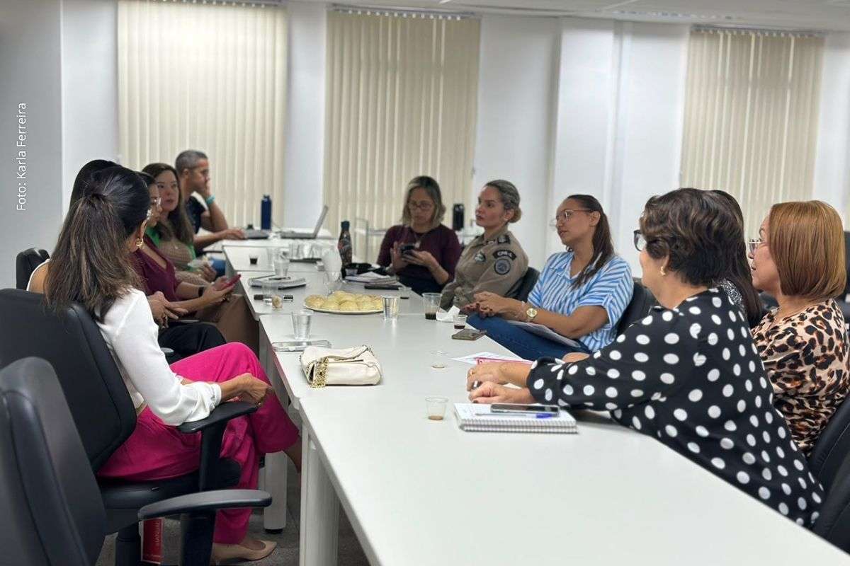 Secretaria da Mulher reúne órgãos públicos e entidades para fortalecer atendimento, prevenção e políticas de proteção às mulheres durante campanha nacional.