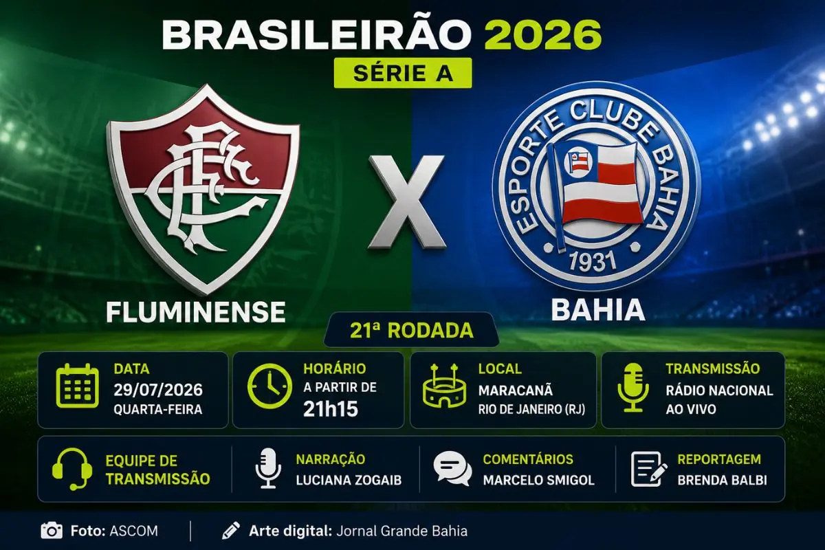 Confronto válido pela 21ª rodada do Campeonato Brasileiro será disputado no Maracanã, com cobertura ao vivo da Rádio Nacional em diferentes plataformas.
