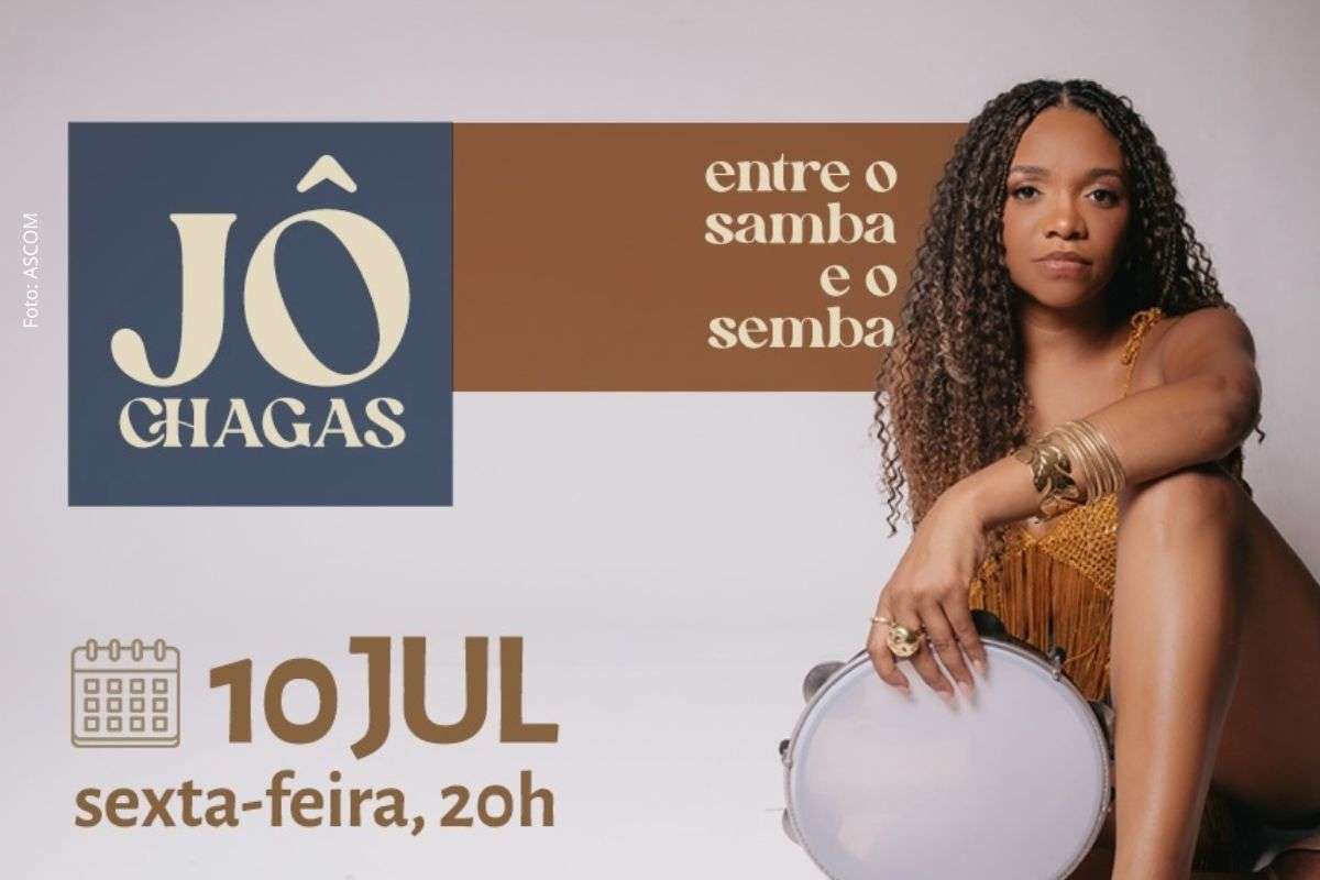 Apresentação gratuita no dia 10 de julho propõe um diálogo entre o samba brasileiro e o semba angolano, reunindo música, dança e referências à ancestralidade afro-atlântica.