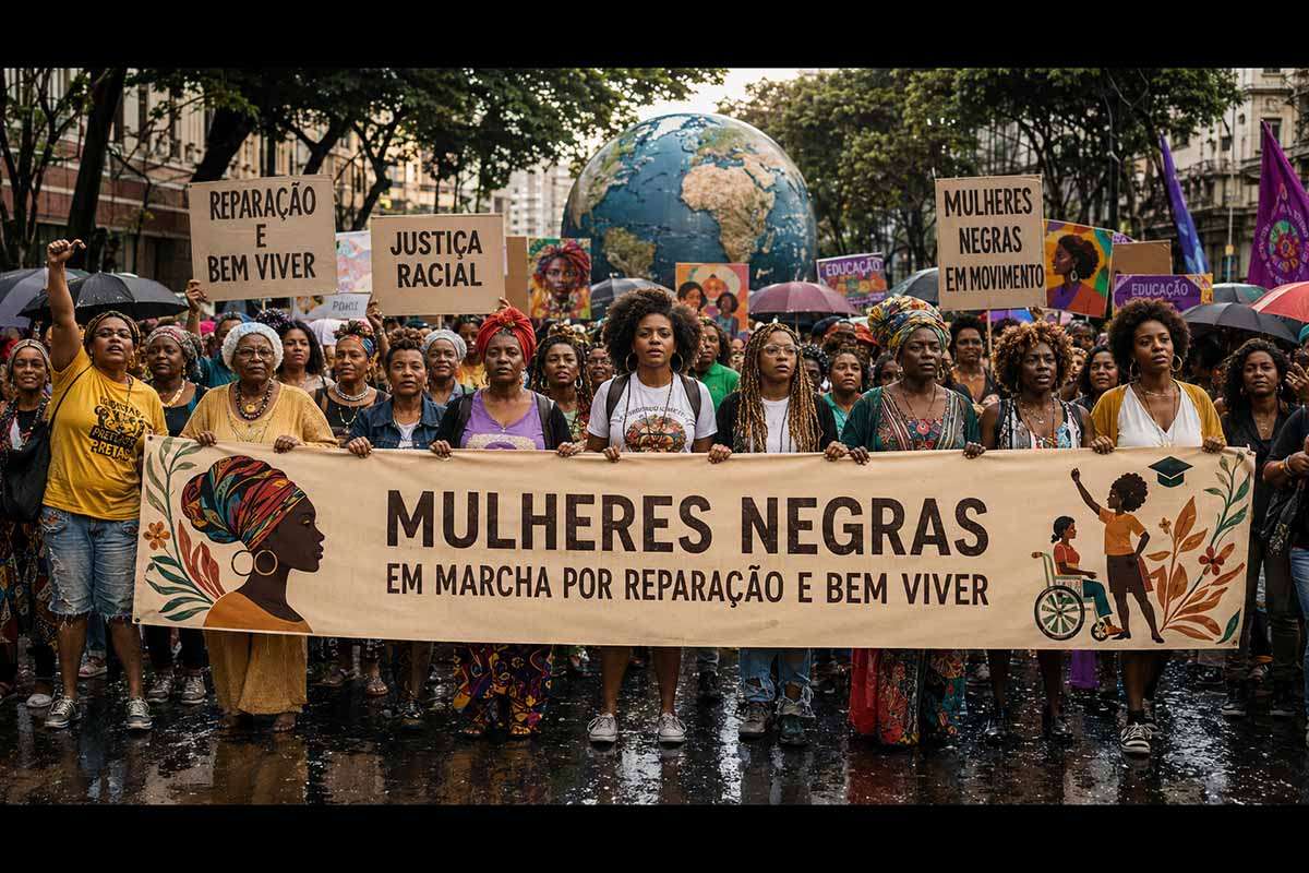 A 14ª edição do Julho das Pretas começou em 01/07/2026 com recorde de 675 atividades, articuladas por 292 organizações e coletivos, em 23 estados, no Distrito Federal e em três países. Com o tema “Seguimos em Marcha por Reparação e Bem Viver”, a agenda dá continuidade à Marcha Global de 2025, reforça a atuação internacional de mulheres negras e inclui 288 atividades nas escolas.
