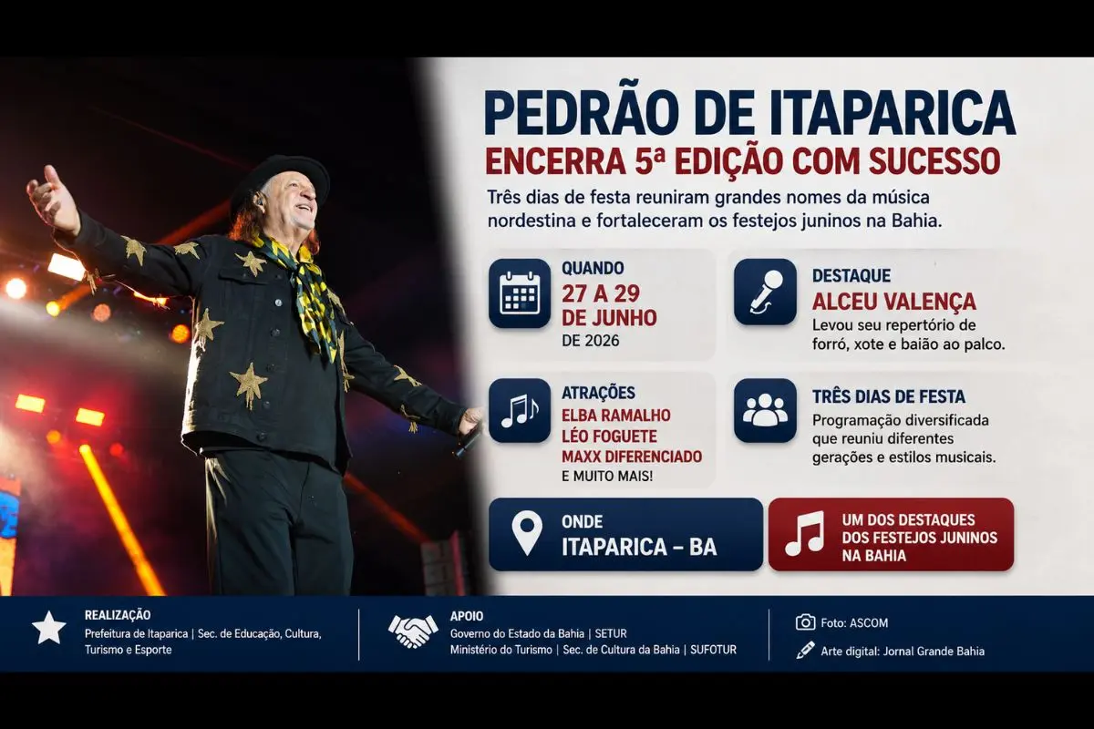 Evento realizado entre os dias 27 e 29 de junho reuniu artistas de diferentes estilos musicais e integrou a programação dos festejos juninos no município de Itaparica.