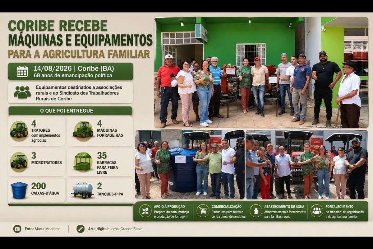 Entrega ocorreu no aniversário de 68 anos de emancipação política do município e contempla produção, comercialização e abastecimento de água.