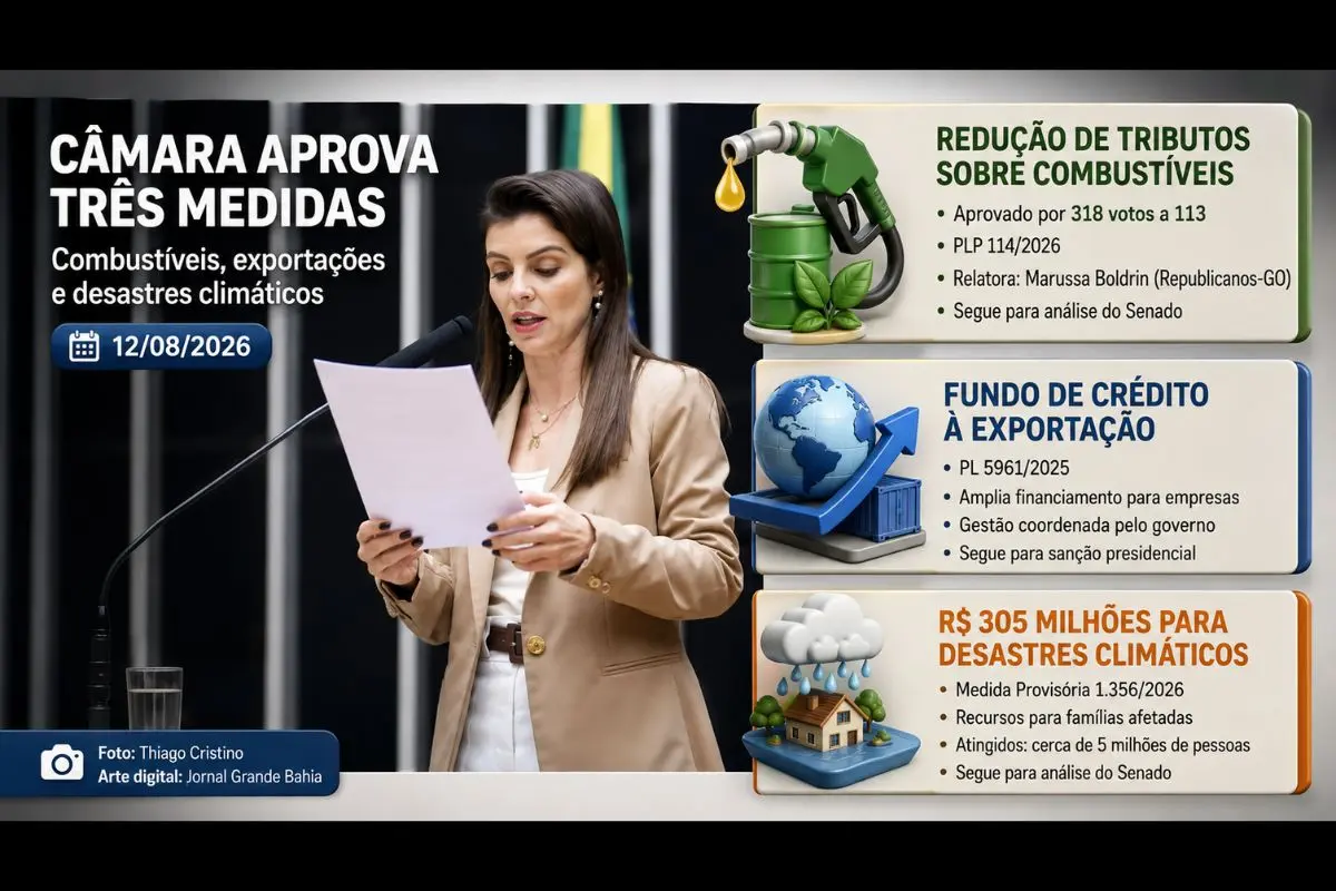 Plenário também aprovou R$ 305 milhões para enfrentar desastres climáticos; propostas seguem para Senado ou sanção presidencial, conforme o caso.