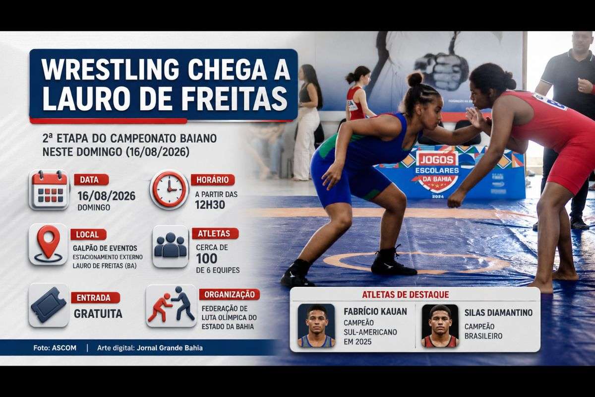 Competição reúne cerca de 100 atletas de seis equipes no Parque Shopping Bahia, com entrada gratuita a partir das 12h30.