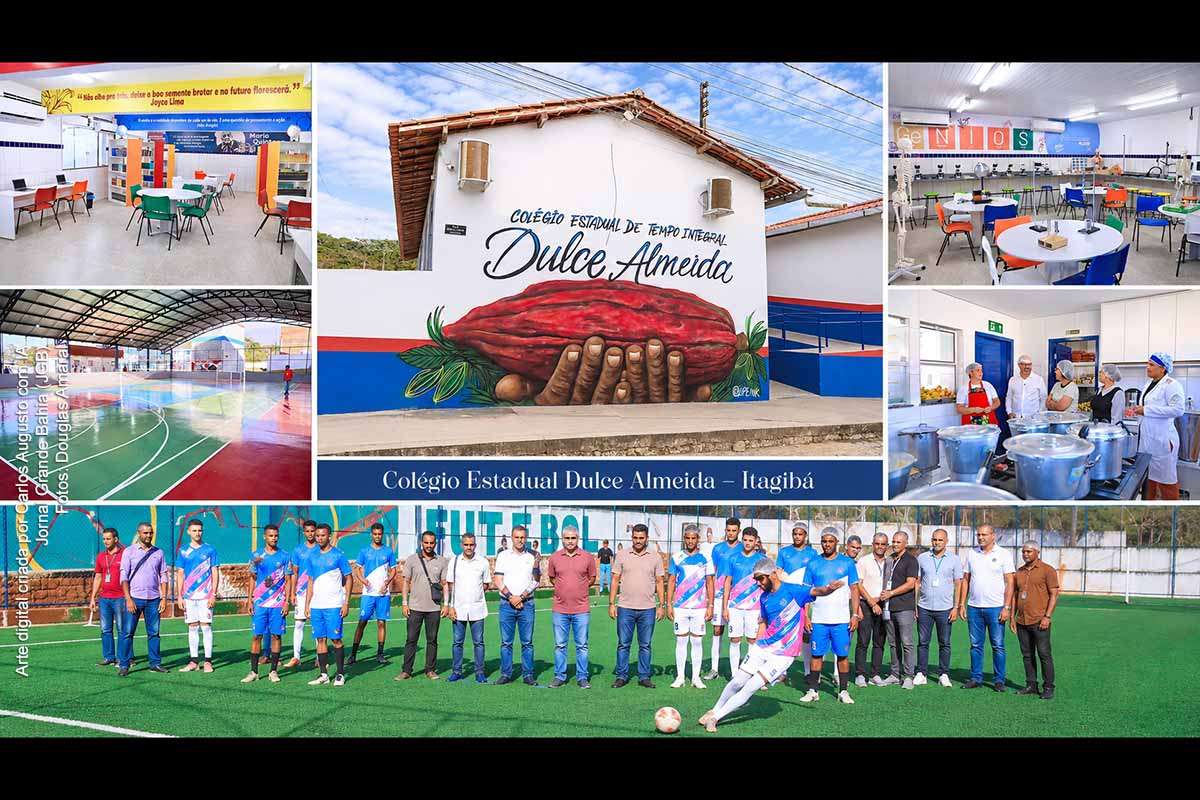 O Colégio Estadual de Tempo Integral Dulce Almeida, em Itagibá, passou a contar com estrutura ampliada após investimento de R$ 8,9 milhões. A modernização beneficia 450 estudantes e inclui cinco novas salas, teatro, restaurante estudantil, campo society, quadra coberta com vestiário e subestação. A unidade oferece Ensino Médio, EJA e Educação Profissional, ampliando as condições para atividades pedagógicas, culturais, esportivas e de formação integral.