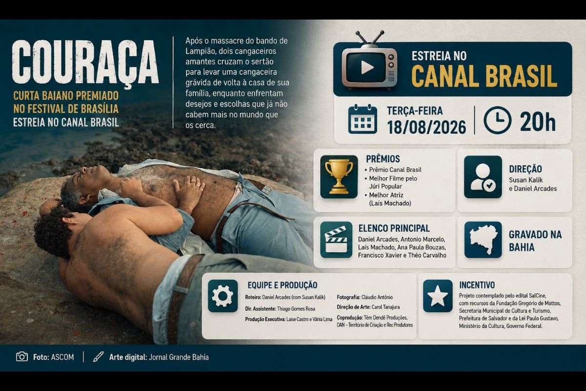 “Couraça”, dirigido por Susan Kalik e Daniel Arcades, foi gravado na Bahia e recebeu prêmios de Melhor Filme pelo Júri Popular e Melhor Atriz no Festival de Brasília do Cinema Brasileiro.