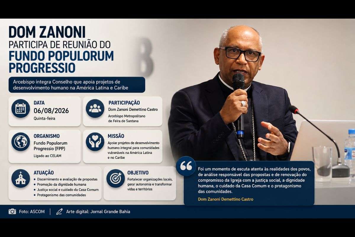 Arcebispo de Feira de Santana participou remotamente do Conselho de Administração do FPP, organismo ligado ao CELAM que apoia iniciativas de desenvolvimento humano integral em comunidades vulnerabilizadas.