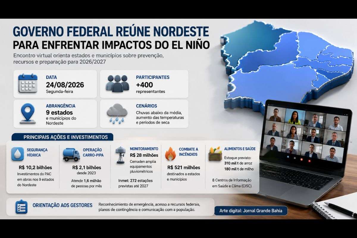 Encontro virtual reuniu mais de 400 representantes e apresentou medidas de segurança hídrica, monitoramento climático, prevenção de incêndios, saúde e acesso a recursos federais.