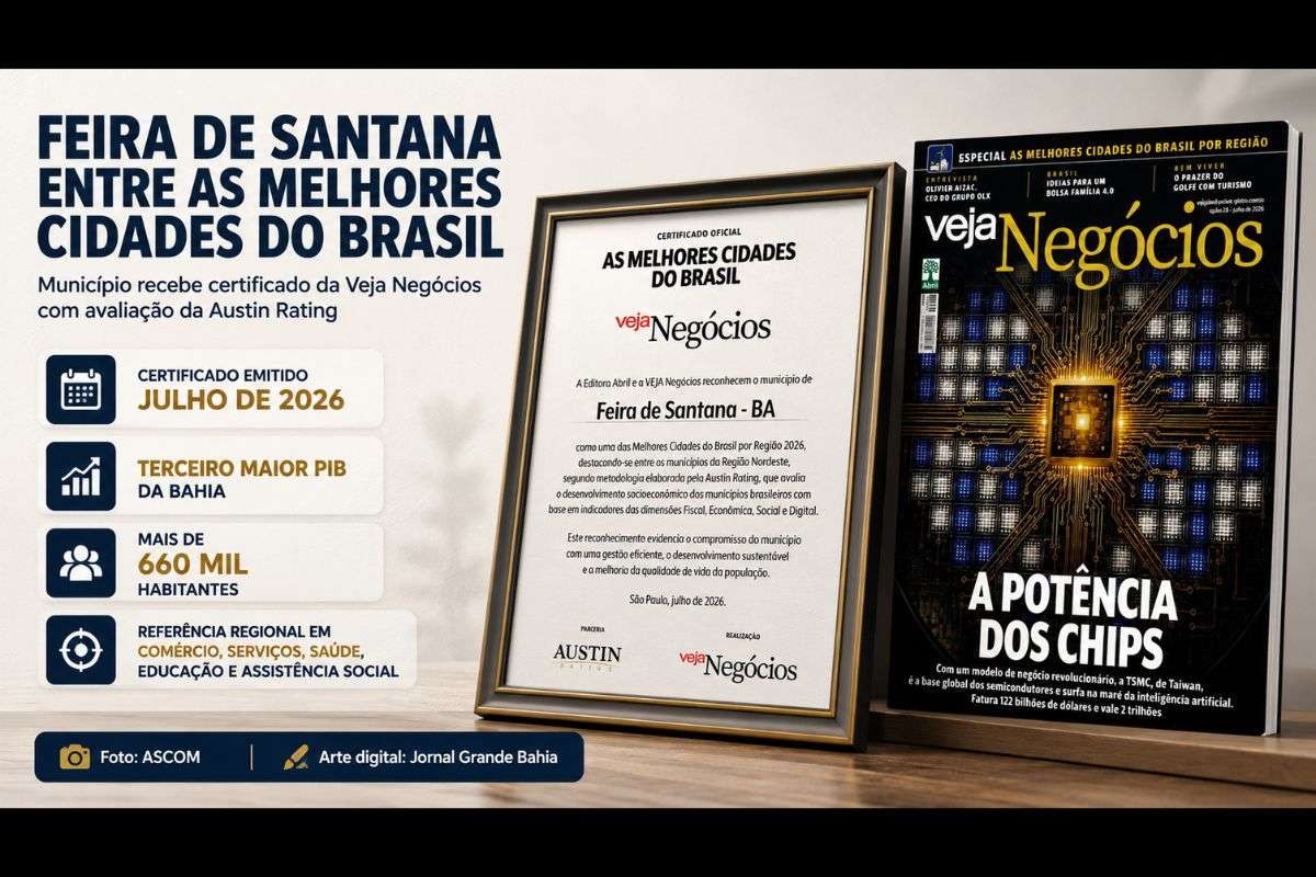 Certificado emitido em julho de 2026 destaca o município entre cidades da Região Nordeste a partir de avaliação da Austin Rating nas áreas fiscal, econômica, social e digital.