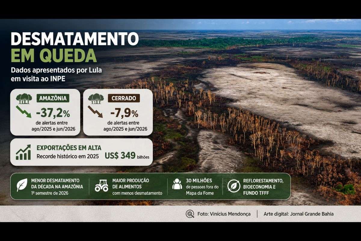 Presidente apresentou dados de monitoramento ambiental em São José dos Campos; Alckmin afirmou que redução do desmatamento pode ocorrer junto ao aumento da produção e das exportações.