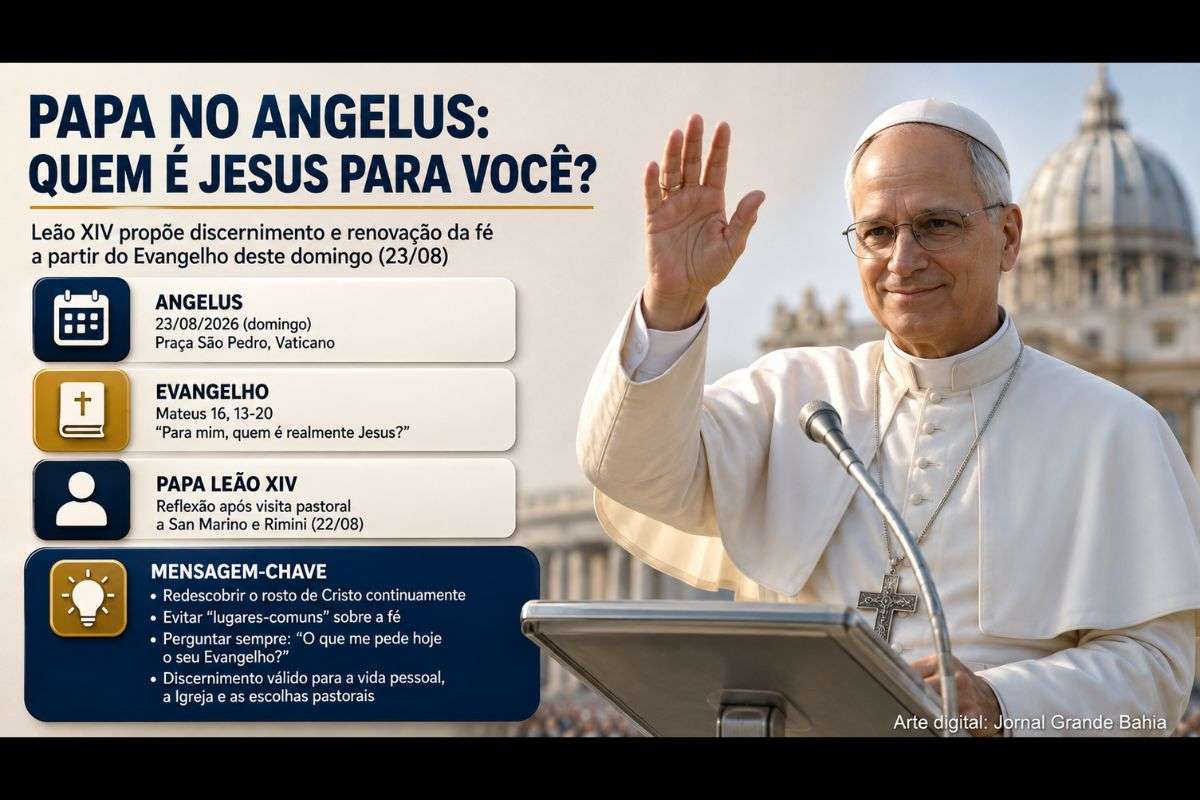 O Papa Leão XIV propôs aos fiéis um exercício de discernimento sobre a identidade de Jesus e a forma como o Evangelho orienta escolhas pessoais, a vida da Igreja e as práticas pastorais.