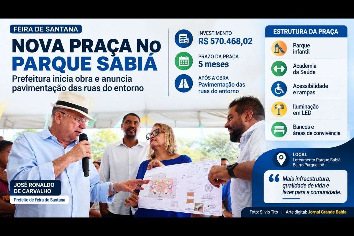 Projeto prevê área de lazer, Academia da Saúde, acessibilidade, iluminação em LED e pavimentação asfáltica das ruas do entorno.