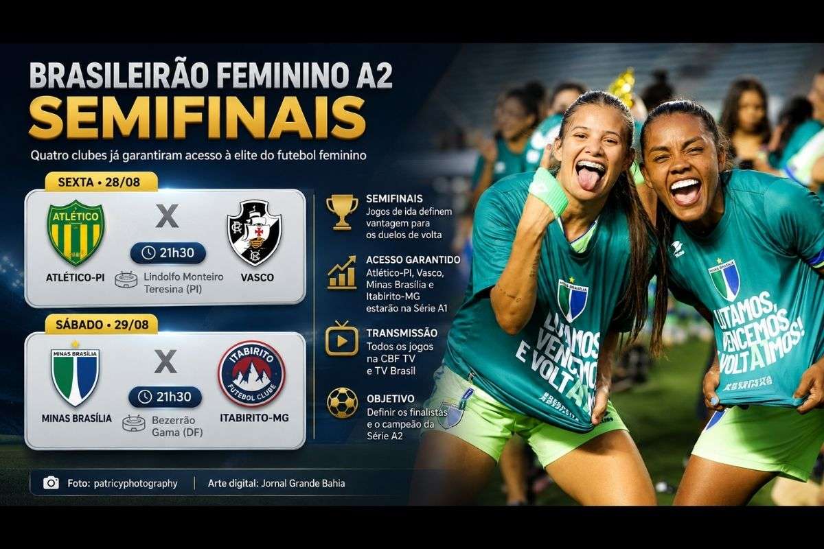 Quatro equipes disputam duas vagas na final e já garantiram acesso ao Brasileirão Feminino A1.