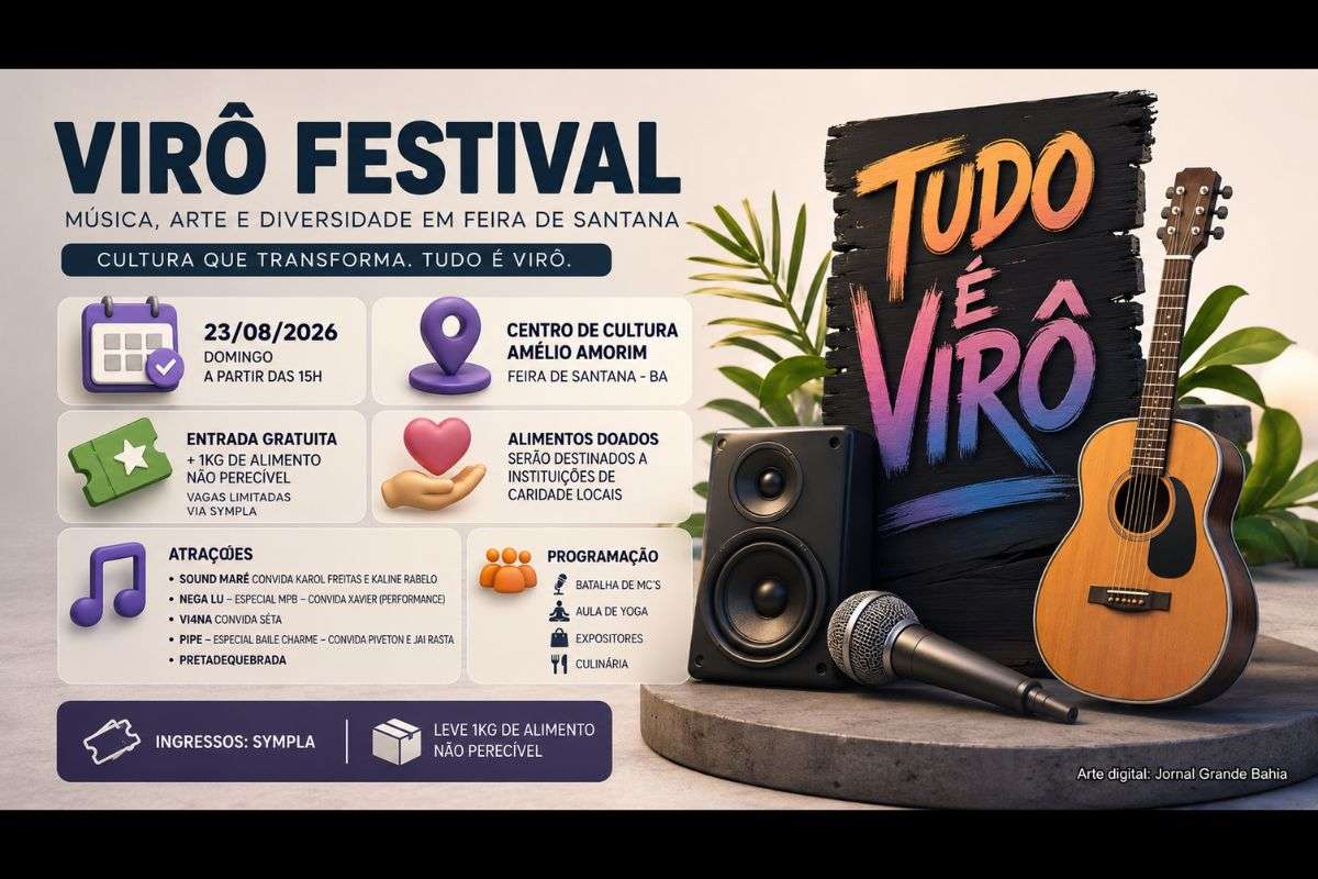 Evento será realizado em 23 de agosto, no Centro de Cultura Amélio Amorim, com apresentações musicais, batalha de MCs, yoga, expositores e culinária.