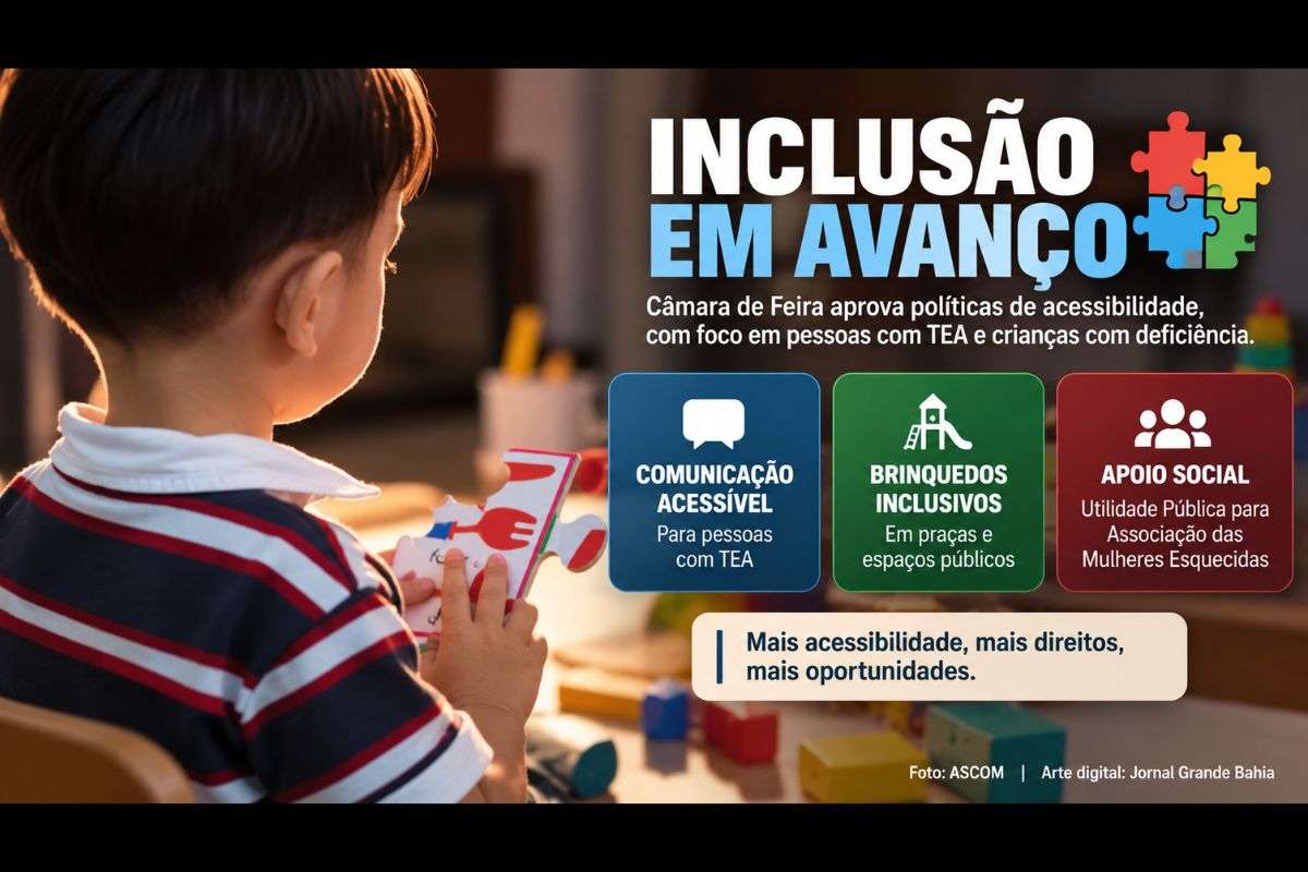 Projetos aprovados em segunda votação estabelecem medidas de acessibilidade para pessoas com TEA e crianças com deficiência, além de reconhecer entidade de assistência social.