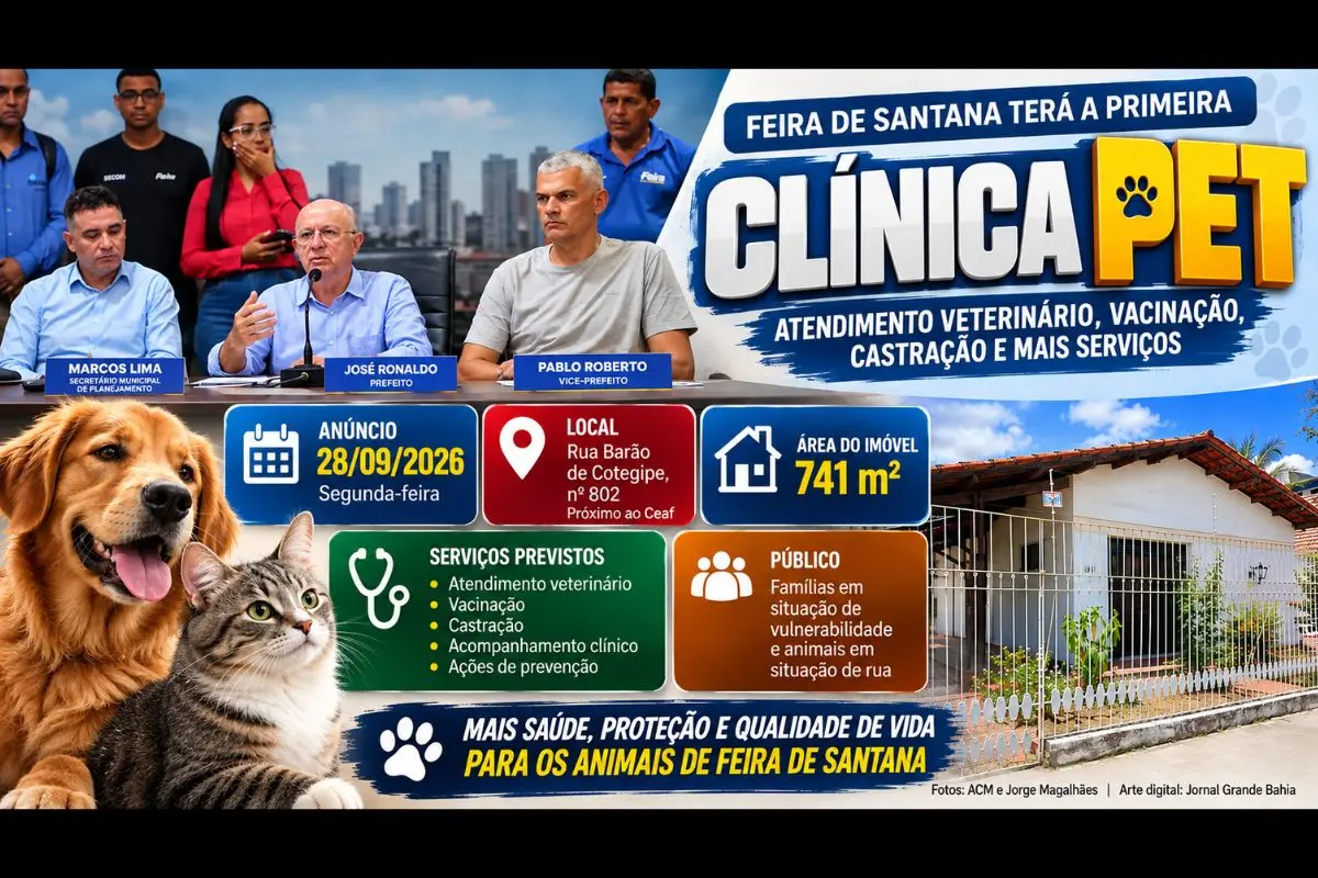 Unidade será instalada na Rua Barão de Cotegipe, em imóvel de 741 m² adquirido pelo município, com serviços voltados à saúde e à proteção dos animais.