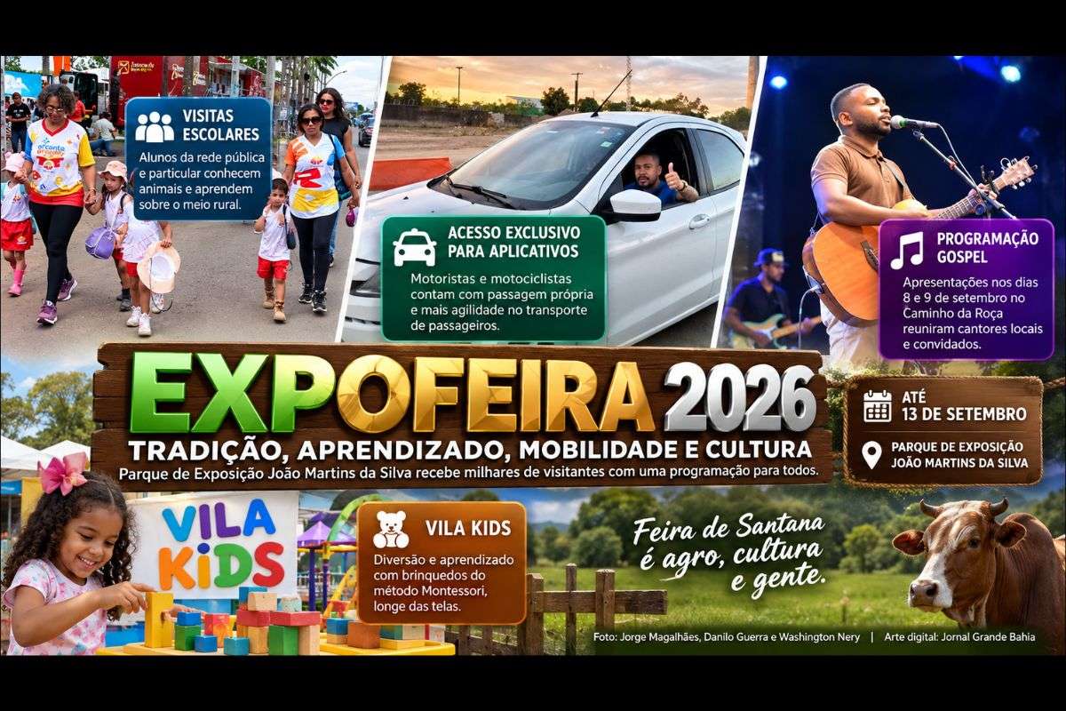 47ª Expofeira amplia atividades no Parque de Exposição João Martins da Silva com ações voltadas a estudantes, famílias, trabalhadores e diferentes públicos.