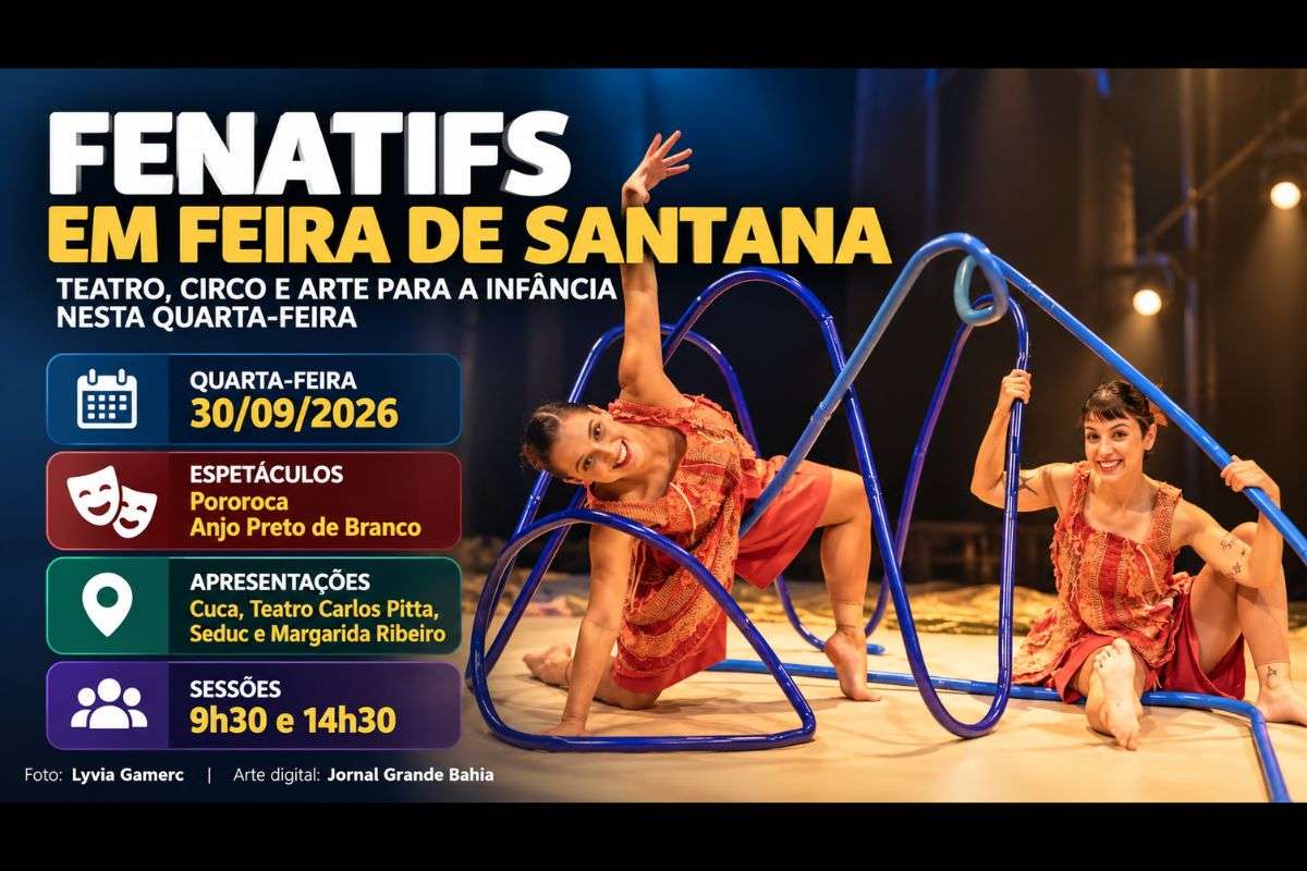 18ª edição do Festival Nacional do Teatro Infantil reúne espetáculos, oficina de circo e atividades gratuitas para estudantes da rede pública nesta quarta-feira (30/09/2026).