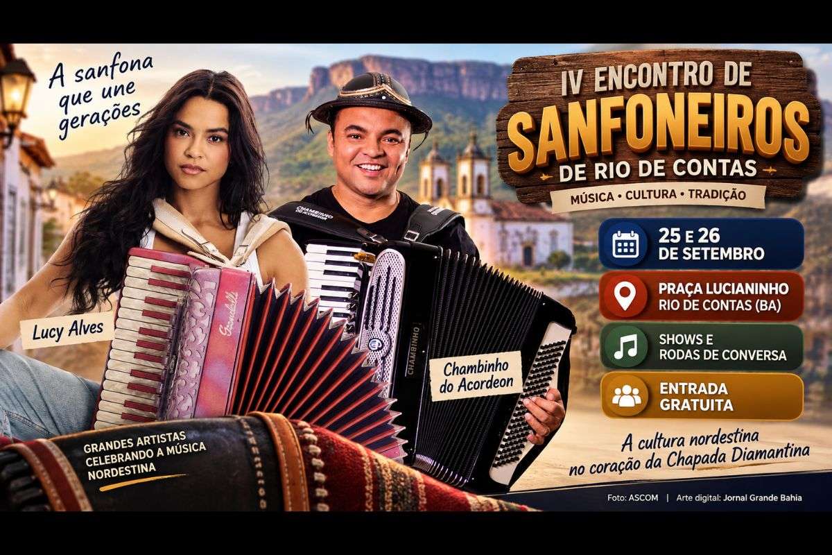 Evento gratuito terá shows, rodas de conversa sobre o patrimônio cultural do forró, manifestações artísticas e exposição de artesanato na Chapada Diamantina.