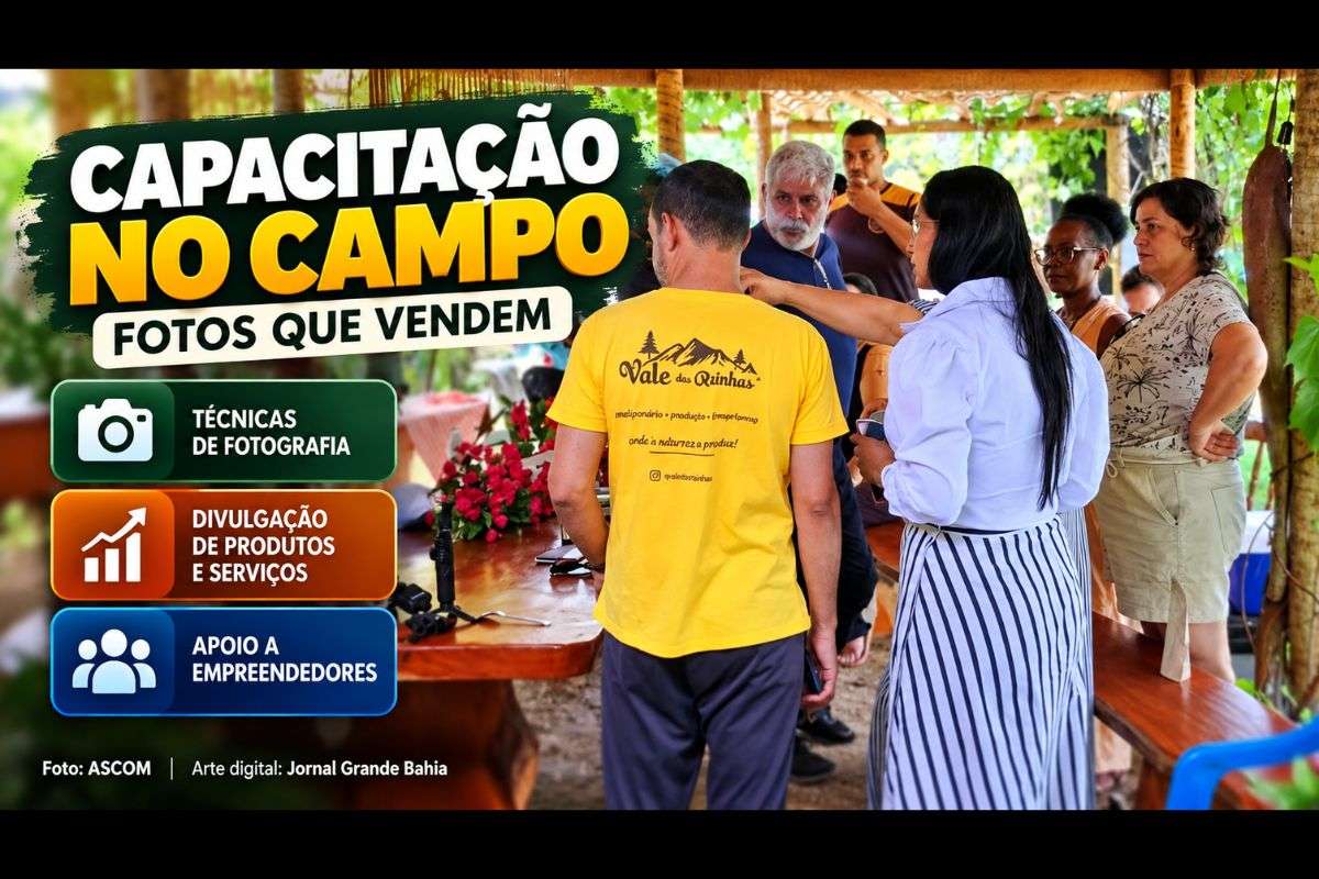 Atividade realizada no meliponário Vale das Rainhas apresentou técnicas de fotografia para aprimorar a divulgação de produtos e serviços e ampliar oportunidades de comercialização.