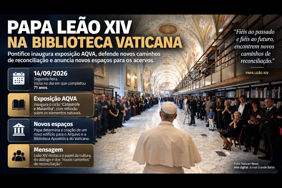 No aniversário de 71 anos, Pontífice inaugurou a exposição AQVA, visitou a Biblioteca Apostólica Vaticana e determinou a construção de um novo edifício para ampliar a capacidade de conservação dos acervos.
