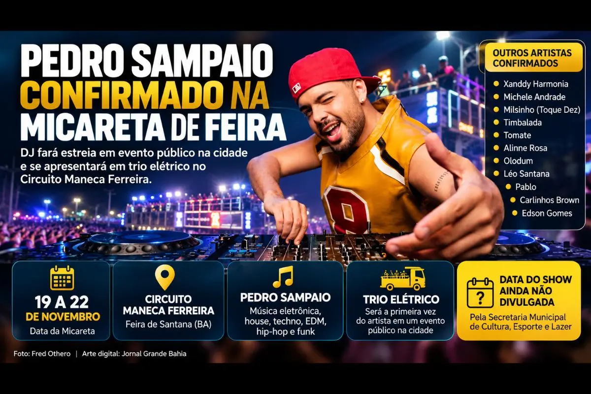 Contratação amplia a programação musical da Micareta de Feira, que será realizada de 19 a 22 de novembro.