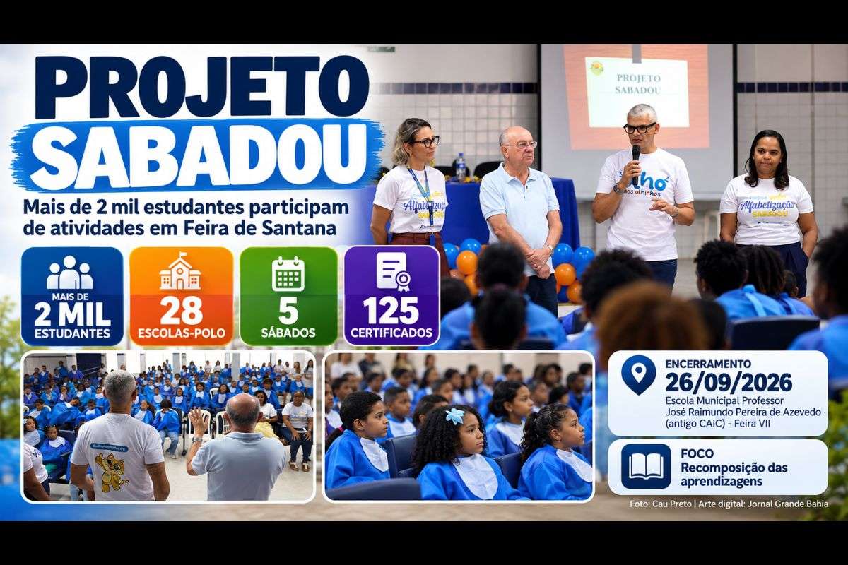 Iniciativa do Pacto Feira pela Alfabetização foi realizada durante cinco sábados e terminou com a entrega de 125 certificados.
