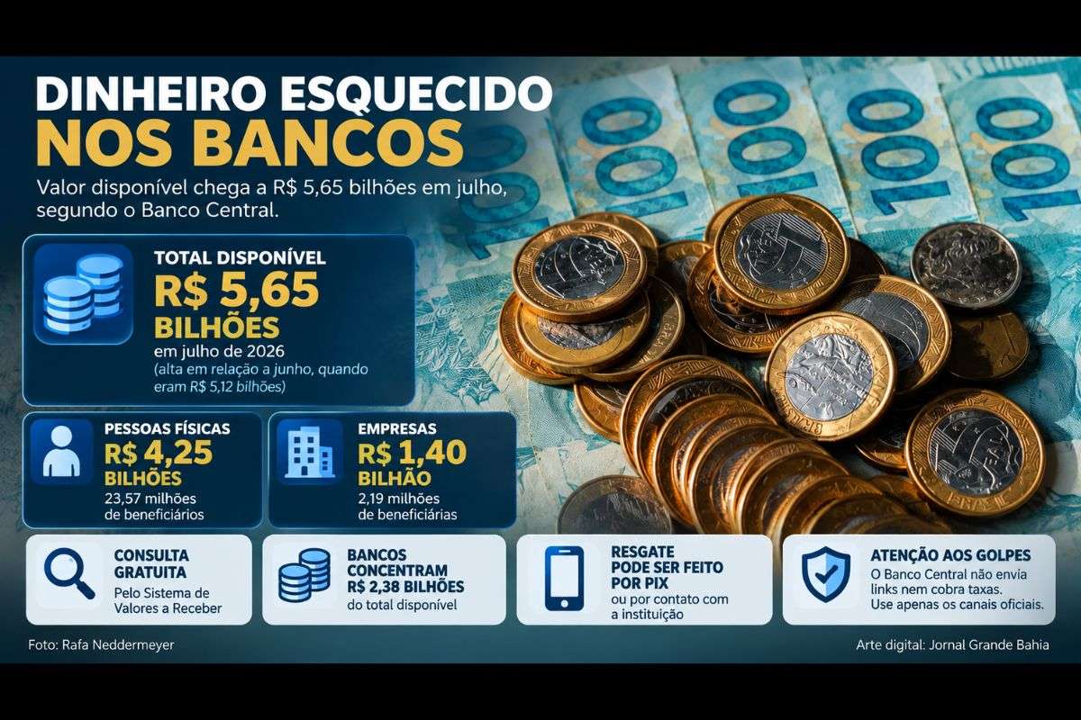 Sistema de Valores a Receber do Banco Central reúne recursos de pessoas e empresas; consulta é gratuita e pode ser feita pela internet.