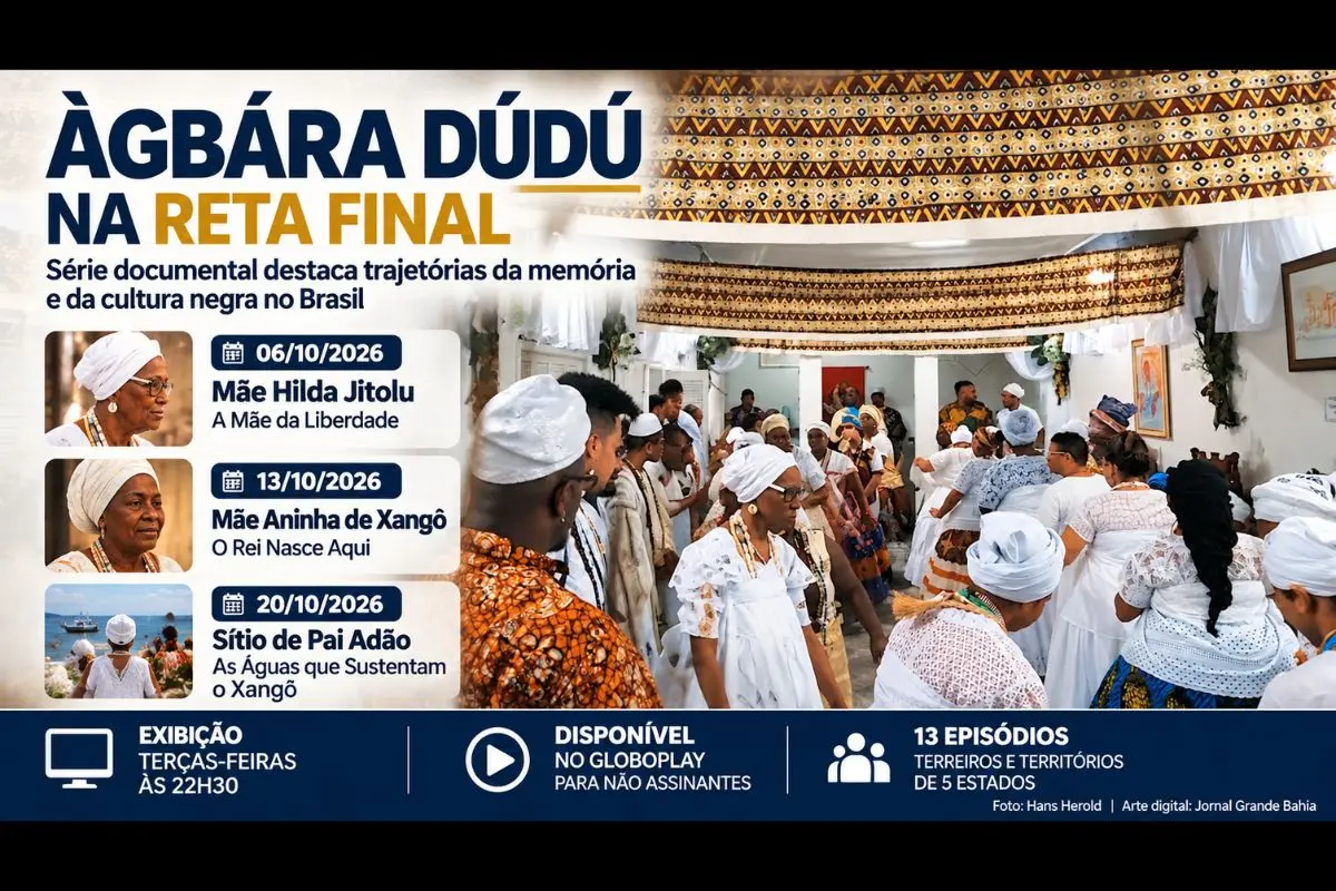 Série documental encerra a segunda temporada em outubro com histórias ligadas à memória, à cultura negra e às tradições de terreiro no Brasil.