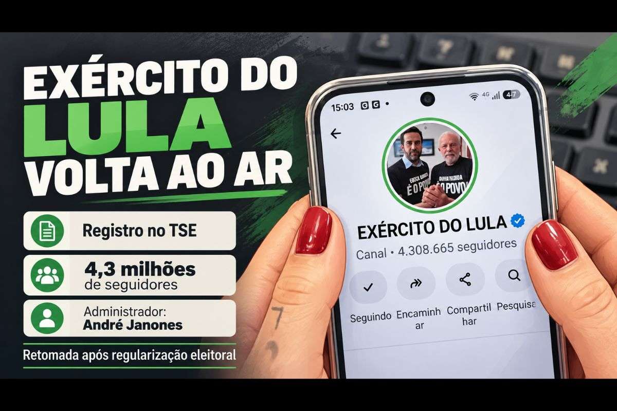 Canal de WhatsApp administrado pelo deputado federal André Janones foi reativado após a campanha de Lula formalizar o registro perante a Justiça Eleitoral, em meio a decisões divergentes no Tribunal Superior Eleitoral.