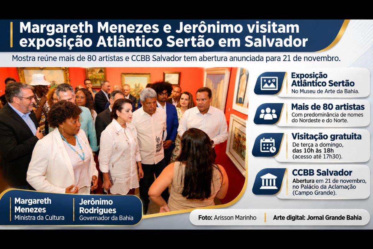 Mostra reúne obras de mais de 80 artistas no Museu de Arte da Bahia e aborda memória, resistência, identidade cultural e direitos humanos.