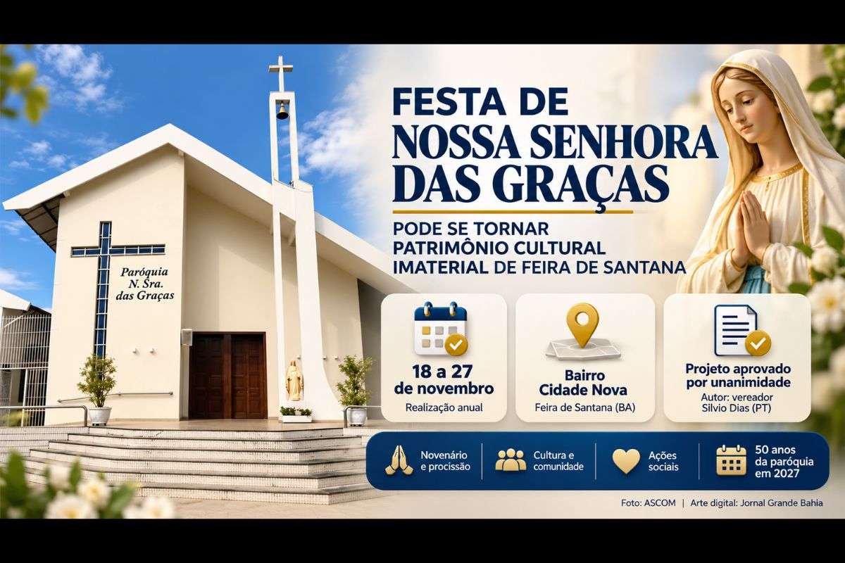 Projeto do vereador Silvio Dias prevê reconhecimento da celebração religiosa, inclusão no calendário oficial do município e preservação de uma tradição ligada à história do bairro Cidade Nova.