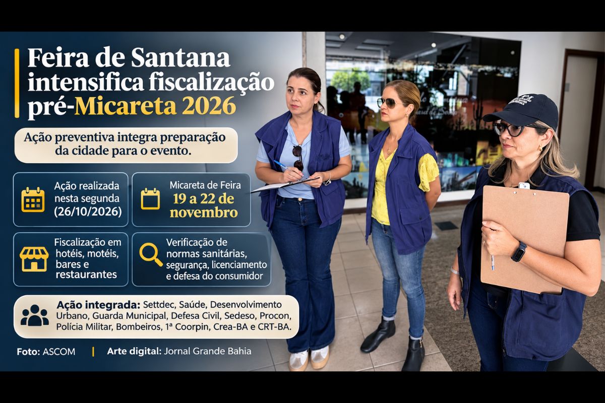 Ação coordenada pela Settdec reúne órgãos municipais, forças de segurança e entidades profissionais para verificar licenças, condições sanitárias, prevenção contra incêndios e proteção ao consumidor.