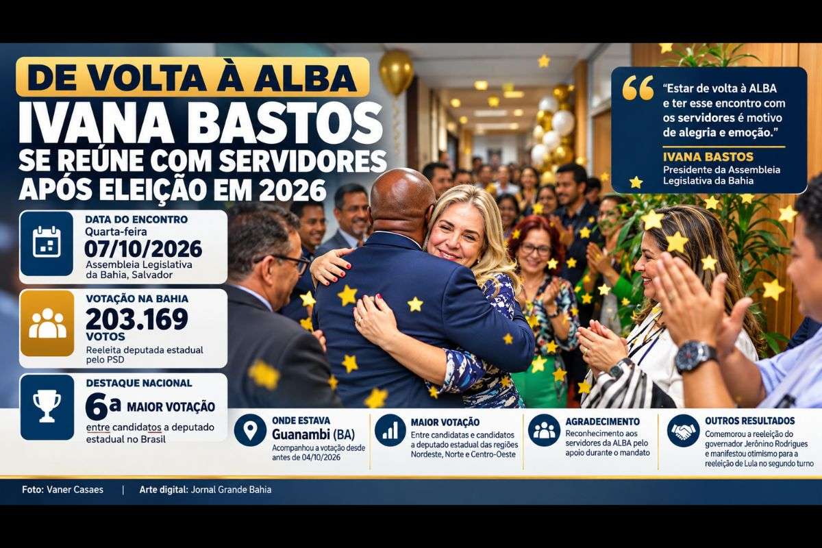 Presidente da Assembleia Legislativa da Bahia agradeceu apoio dos servidores após retornar a Salvador e destacou resultado eleitoral obtido no estado.