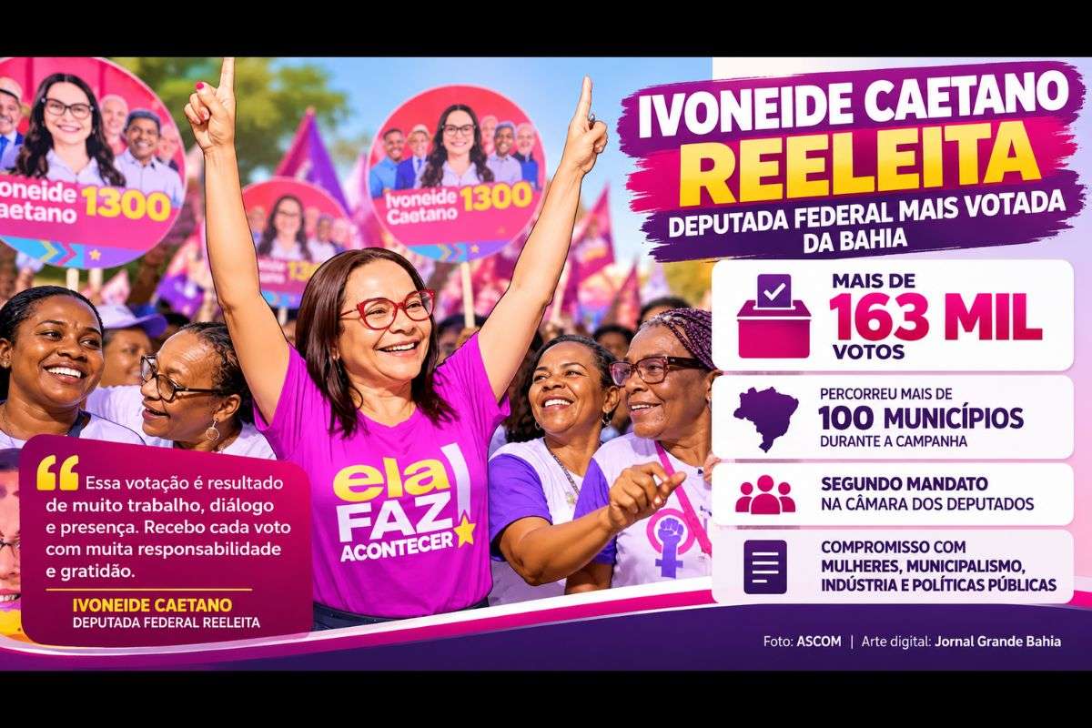 Parlamentar conquista o segundo mandato e afirma que pretende ampliar a atuação em defesa dos municípios, das mulheres, da indústria e de políticas públicas para a Bahia.