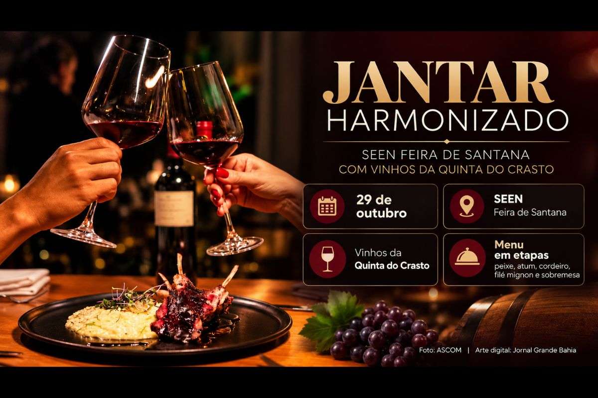 Evento marcado para 29 de outubro reúne menu em etapas, vinhos portugueses do Douro e do Porto e combinações gastronômicas elaboradas para cada prato.