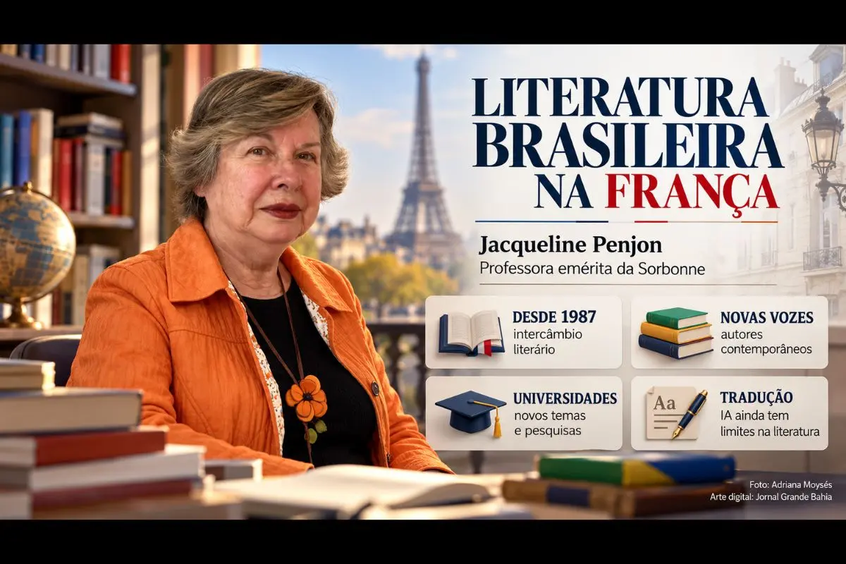 Jacqueline Penjon destaca expansão de editoras, festivais e estudos universitários sobre autores brasileiros, apesar da redução do hábito de leitura e dos efeitos das redes sociais.