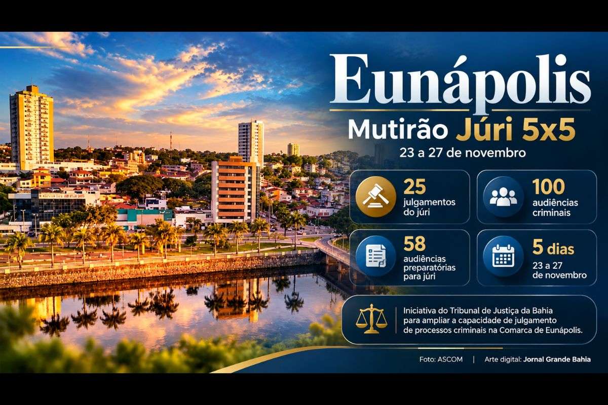 Operação prevista para 23 a 27 de novembro reunirá 18 juízes e utilizará espaços do Judiciário e de instituições parceiras para ampliar a capacidade de julgamento de processos criminais.