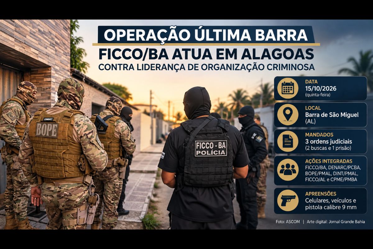 Investigação de dez meses levou ao cumprimento de três ordens judiciais em Barra de São Miguel.