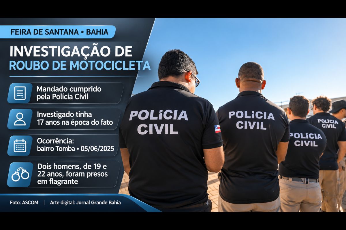 Investigado tinha 17 anos na época do crime, ocorrido no bairro Tomba, em junho de 2025.