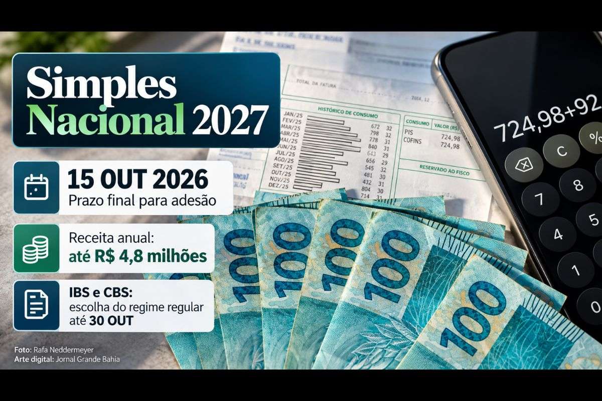 Micro e pequenas empresas precisam formalizar a opção para 2027 até 15 de outubro; Escolha sobre IBS e CBS, regularização fiscal e emissão de notas também exigem atenção.