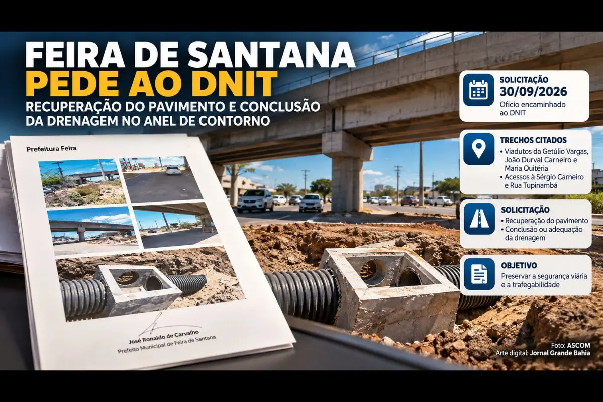 Município encaminhou ofício ao órgão federal apontando problemas em trechos da Avenida Eduardo Fróes da Mota e solicitando previsão para execução dos serviços.