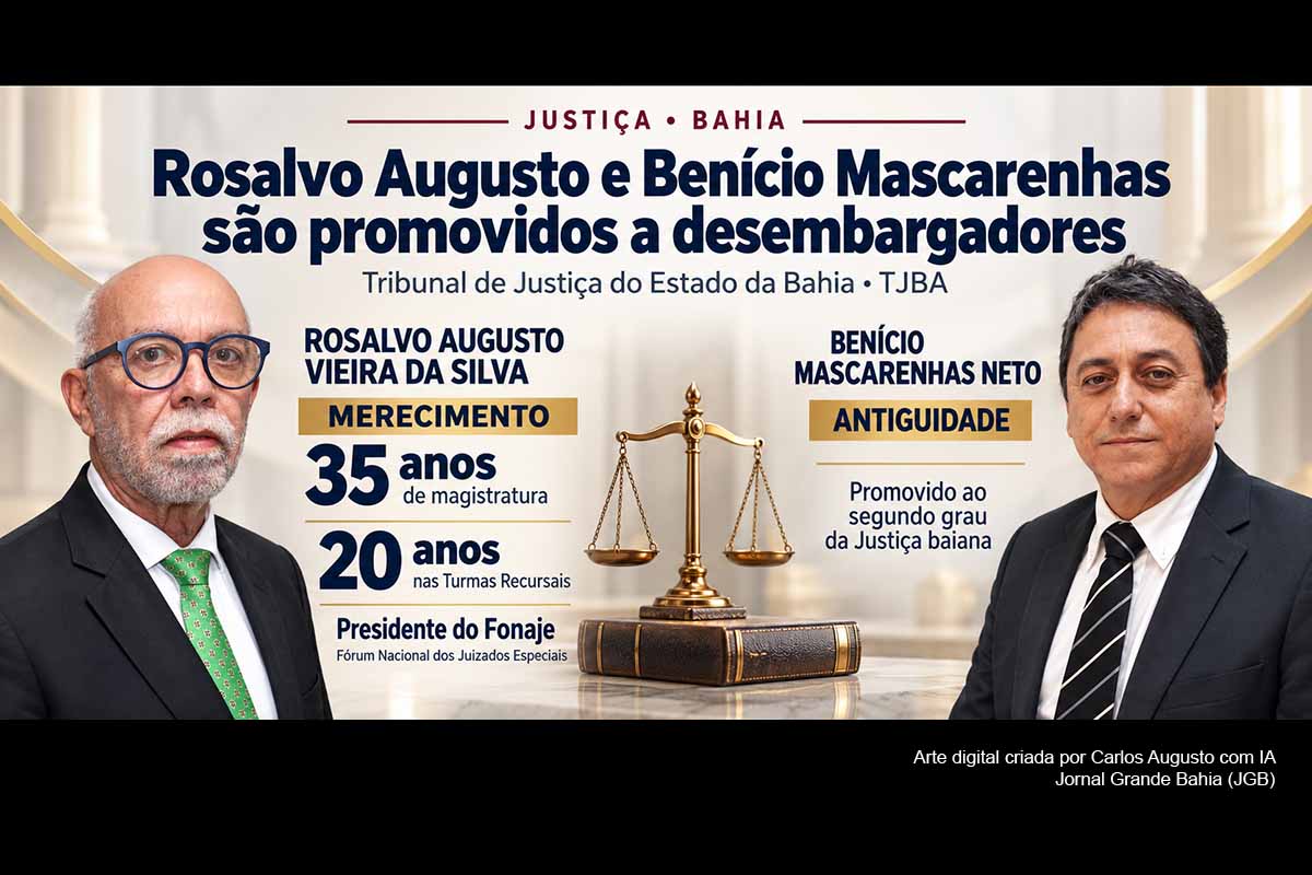 Rosalvo Augusto Vieira da Silva, presidente do Fonaje, foi promovido a desembargador do TJBA por merecimento, após 35 anos de magistratura e cerca de 20 nas Turmas Recursais. Benício Mascarenhas Neto ascendeu por antiguidade. José Edivaldo Rocha Rotondano saudou Rosalvo, e Naira Tourinho assumirá a chefia de gabinete. As mudanças alcançam a composição do segundo grau; atos de promoção, posse e distribuição dos novos integrantes deverão ser acompanhados.