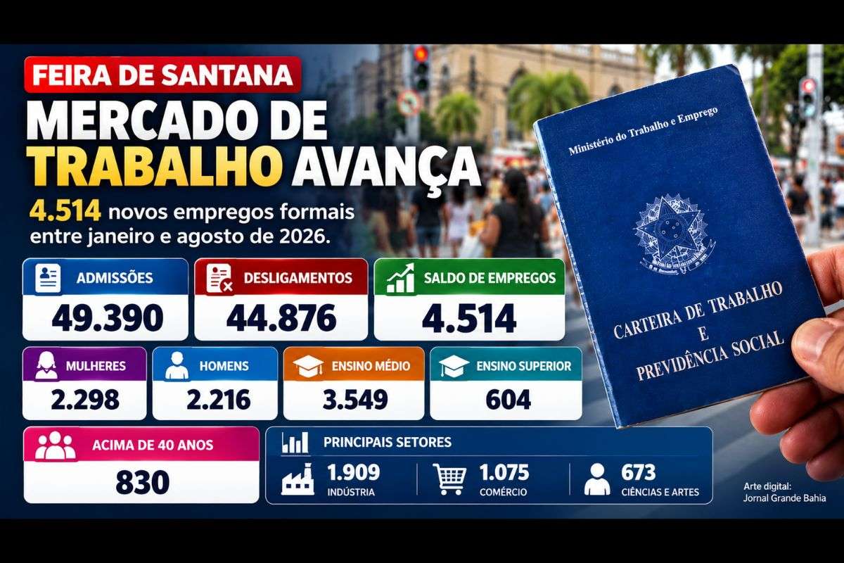 Dados do Caged mostram 49.390 admissões e destacam a participação feminina, profissionais com ensino superior e trabalhadores de diferentes faixas etárias no mercado formal.