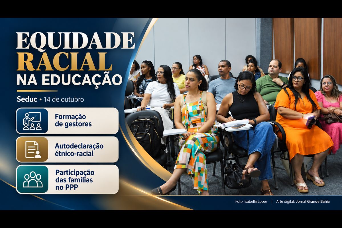 Formação aborda autodeclaração étnico-racial, atualização do Projeto Político-Pedagógico e aplicação de recursos destinados às unidades escolares.